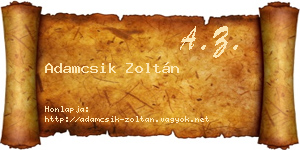 Adamcsik Zoltán névjegykártya