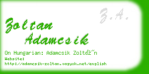 zoltan adamcsik business card